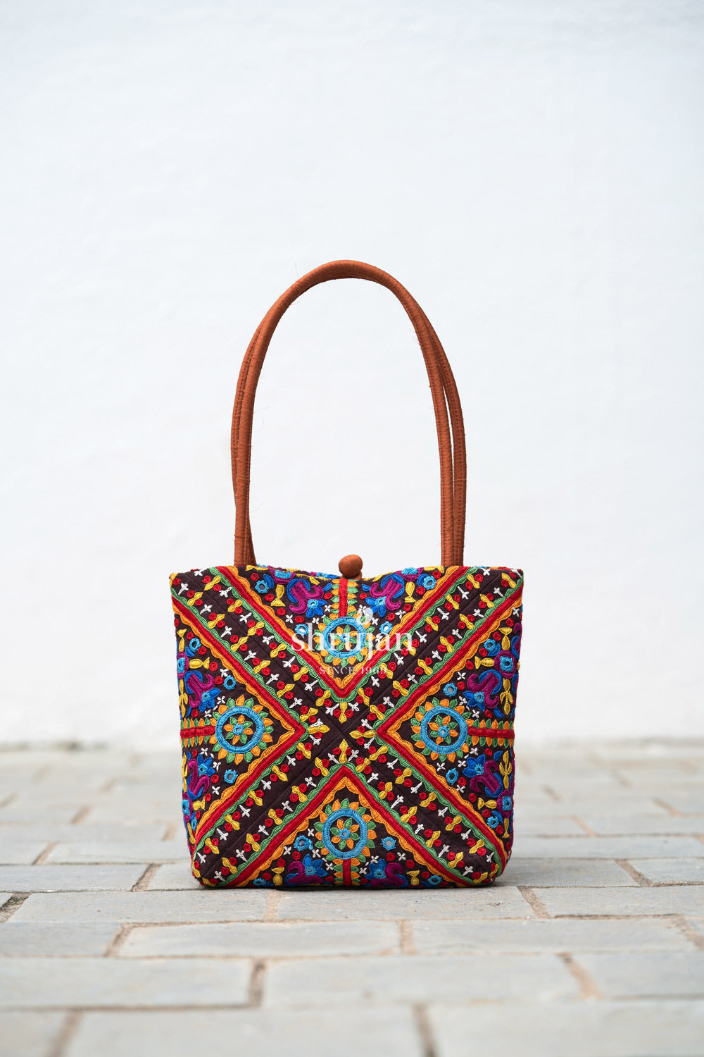 Hand deals embroidery bag